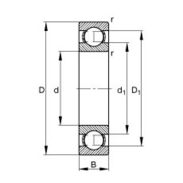 FAG Deep groove ball bearings - 61817-Y