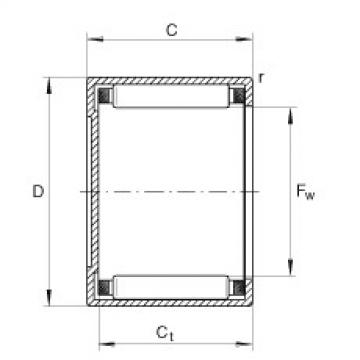 FAG Drawn cup needle roller bearings with closed end - BK1015