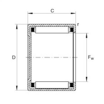 FAG Drawn cup needle roller bearings with closed end - BCE2410