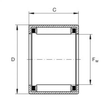 FAG Drawn cup needle roller bearings with open ends - SCE166