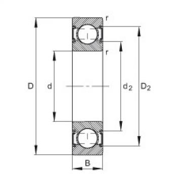 FAG Deep groove ball bearings - 6004-C-2HRS