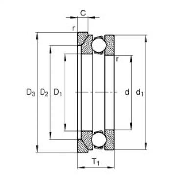 FAG Axial deep groove ball bearings - 53236-MP + U236