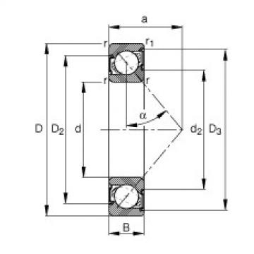 FAG Angular contact ball bearings - 7007-B-XL-2RS-TVP