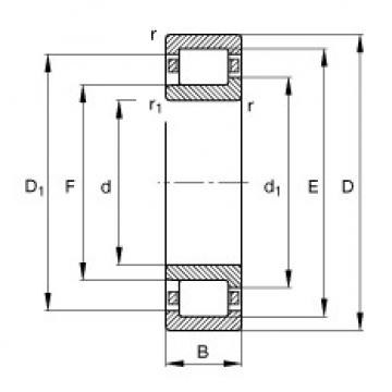 FAG Cylindrical roller bearings - NJ210-E-XL-TVP2