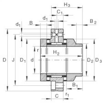 FAG Needle roller/axial cylindrical roller bearings - ZARF40115-L-TV