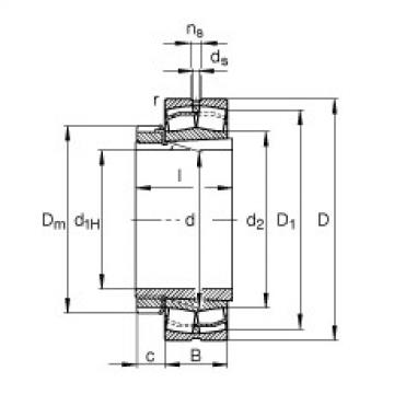 FAG Spherical roller bearings - 21314-E1-XL-K + H314