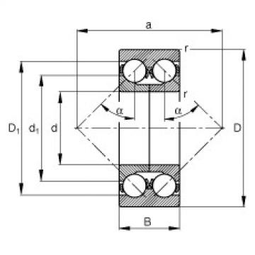 FAG Angular contact ball bearings - 3313-DA