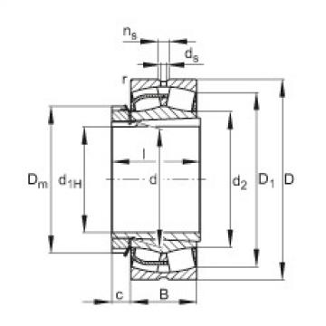 FAG Spherical roller bearings - 22336-BE-XL-K + H2336