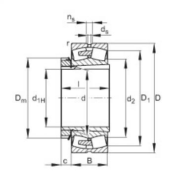 FAG Spherical roller bearings - 231/500-BEA-XL-K-MB1 + H31/500-HG