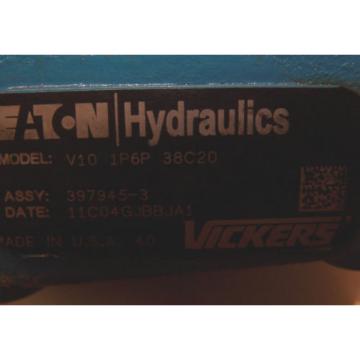 EATON VICKERS HYDRAULIC SINGLE VANE DISPLACEMENT PUMP V101P6P38C20