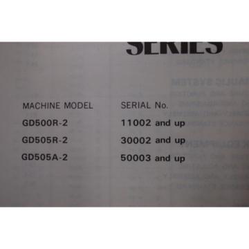 KOMATSU GD500-2 Motor Grader Service Repair Manual book shop road blade 1989