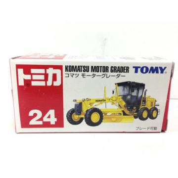 JAPAN TOMY TOMICA NO.24 KOMATSU MOTOR GRADER CONSTRUCTION TRUCK