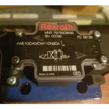 Rexroth 4WE10C40/CW11ON9DA R978908696 Hydraulic Valve