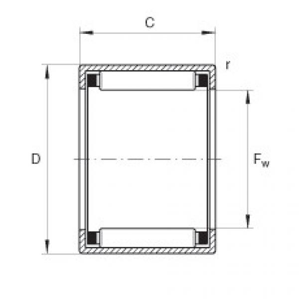 FAG Drawn cup needle roller bearings with open ends - HK2526 #1 image