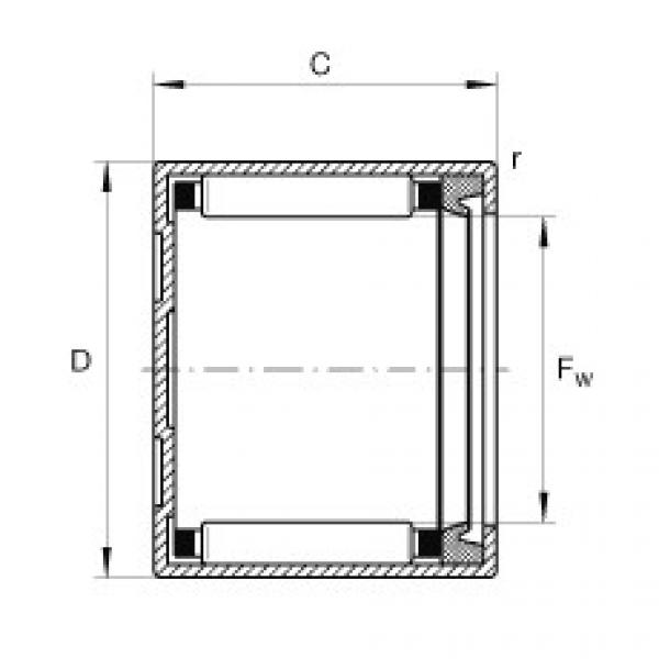 FAG Drawn cup needle roller bearings with closed end - BCH813-P #1 image