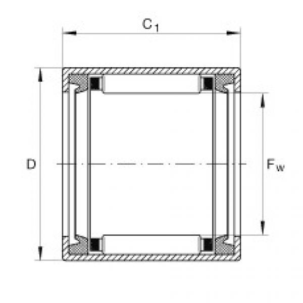 FAG Drawn cup needle roller bearings with open ends - SCE1212-PP #1 image