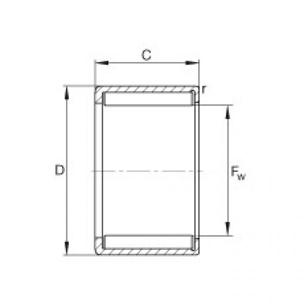 FAG Drawn cup needle roller bearings with open ends - HN4525 #1 image