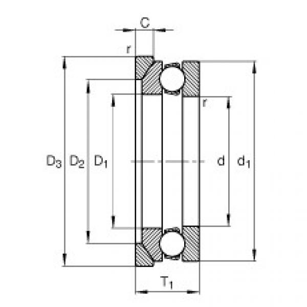 FAG Axial deep groove ball bearings - 53236-MP + U236 #1 image