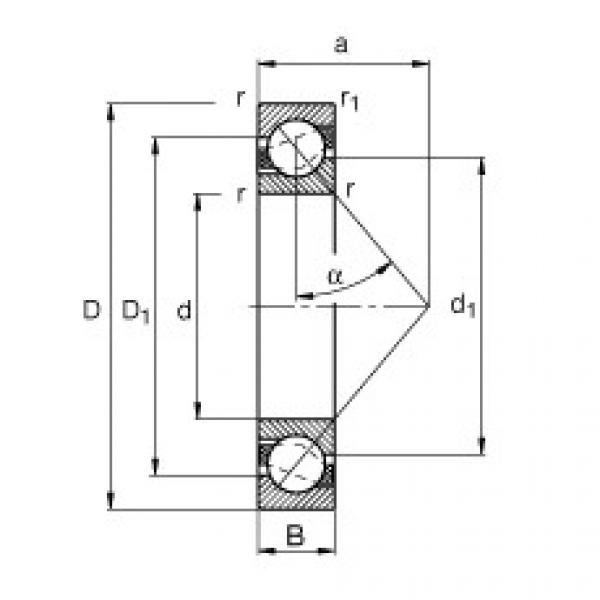 FAG Angular contact ball bearings - 71812-B-TVH #1 image