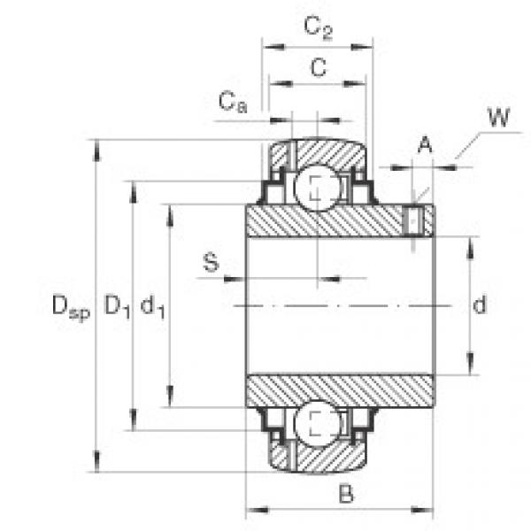 FAG Radial insert ball bearings - GYE90-XL-KRR-B #1 image