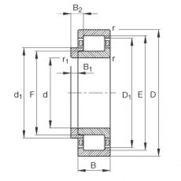 FAG Cylindrical roller bearings - NJ208-E-XL-TVP2 + HJ208-E #1 image