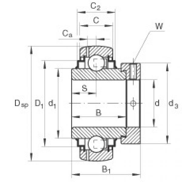 FAG Radial insert ball bearings - GE60-XL-KRR-B-FA101 #1 image