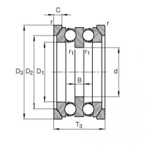 FAG Axial deep groove ball bearings - 54318 + U318 #1 image