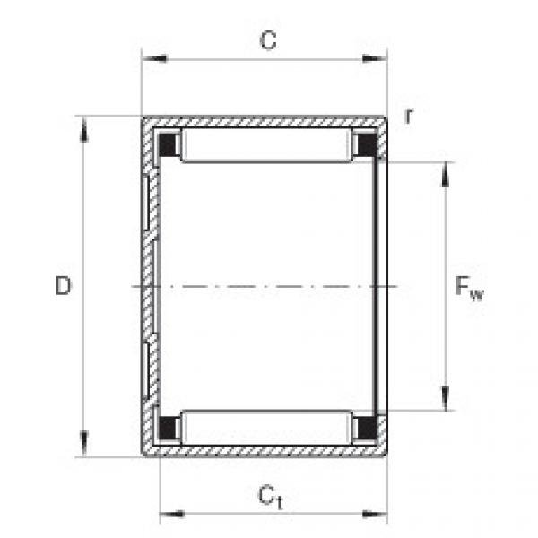 FAG Drawn cup needle roller bearings with closed end - BK3020 #1 image