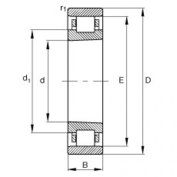 FAG Cylindrical roller bearings - N1052-K-M1-SP #1 image