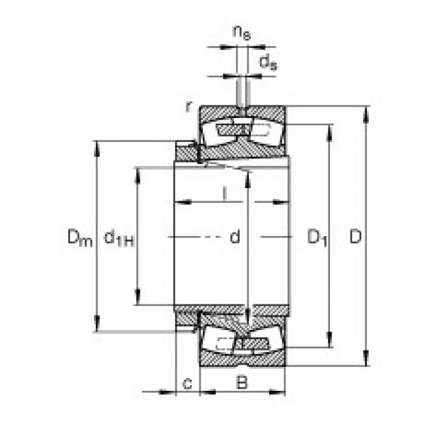 FAG Spherical roller bearings - 23030-E1A-XL-K-M + H3030 #1 image