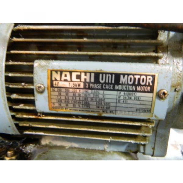 Nachi 2 HP 1.5 kW Hydraulic Unit 220V Nachi Pump UVN-1A-1A3-1.5-4-10 Used #4 image
