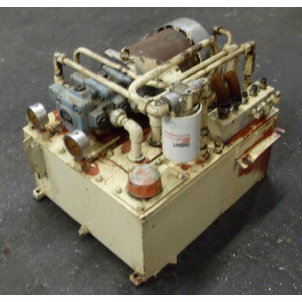 Nachi 2.2 kW 3HP Oil Hydraulic Unit 220V Nachi Pump VDR-11B-1A3-1A3-22 Used #2 image