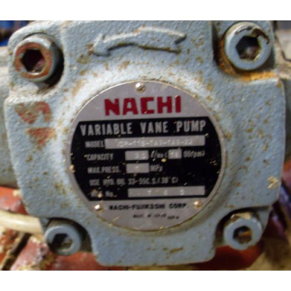 Nachi 2.2 kW 3HP Oil Hydraulic Unit 220V Nachi Pump VDR-11B-1A3-1A3-22 Used #4 image