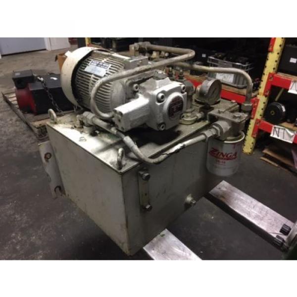 Nachi 2 HP 1.5kW Complete Hyd. Unit VDR-1B-1A2-21 UVD-1A-A2-1.5-4-1849A Used #1 image