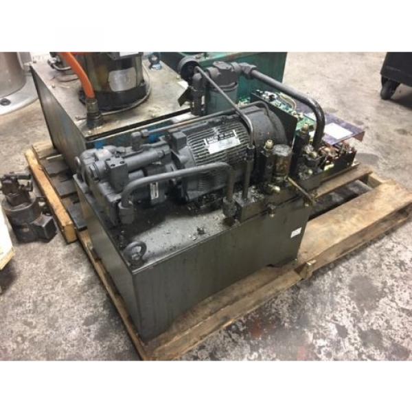 Nachi 2 HP 1.5kW Complete Hyd. Unit w/ Tank PVS-1B-16N1-2535A Used WARRANTY #2 image