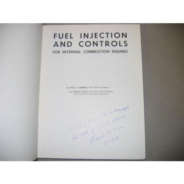 Fuel Injection&amp;Controls Internal Combustion Engines Signed DeLuca Bosch Pumps #1 image