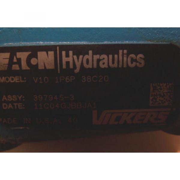 EATON VICKERS HYDRAULIC SINGLE VANE DISPLACEMENT PUMP V101P6P38C20 #4 image