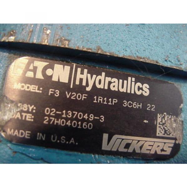 GENUINE Eaton Vickers hydraulic vane pump F3 V20F 1R11P 3C6H 22 02-137049-3 #2 image