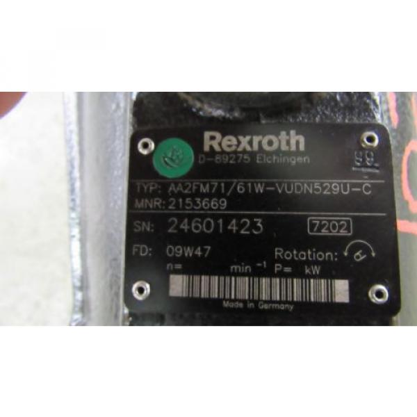 REXROTH AA2FM71/61W-VUDN529U-C SERIES 61 AXIAL PISTON FIXED HYDRAULIC MOTOR #3 image