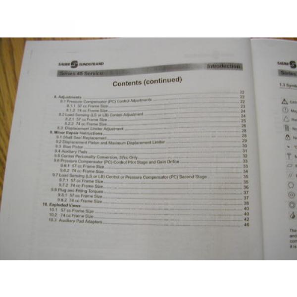 Sauer Sundstrand SERIES 45 SERVICE REPAIR MANUAL AXIAL PISTON PUMPS OPEN CIRCUIT #3 image