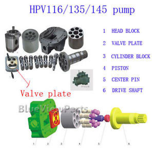 Valve plate Cylinder head for Hitachi HPV116 HPV135 HPV145 pump EX200-1 EX300 #1 image