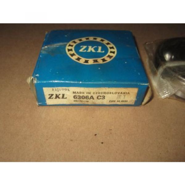 ZKL 6306A C3 Deep Groove Ball Bearing 30mm x 72mm x 19mm #2 image