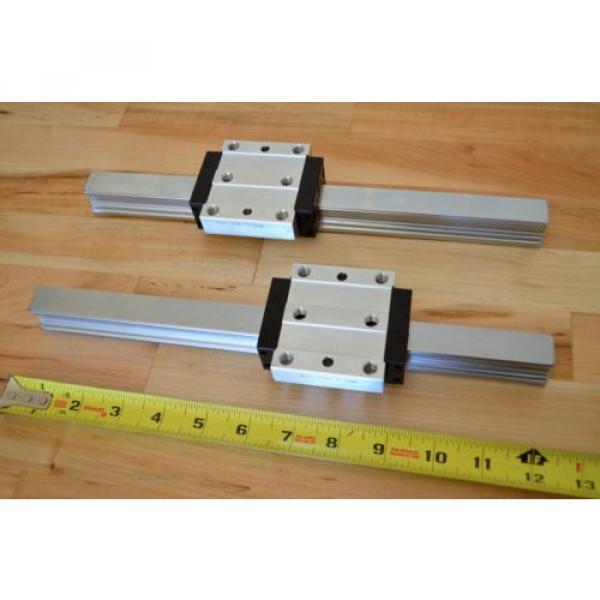 x2 310mm Rexroth Size25 Linear LM Rails &amp; Bearing Runner Blocks - THK CNC DIY #1 image