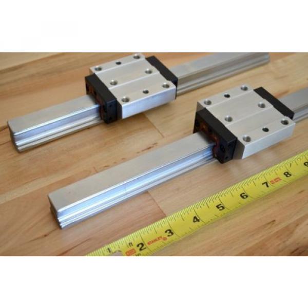 x2 310mm Rexroth Size25 Linear LM Rails &amp; Bearing Runner Blocks - THK CNC DIY #5 image