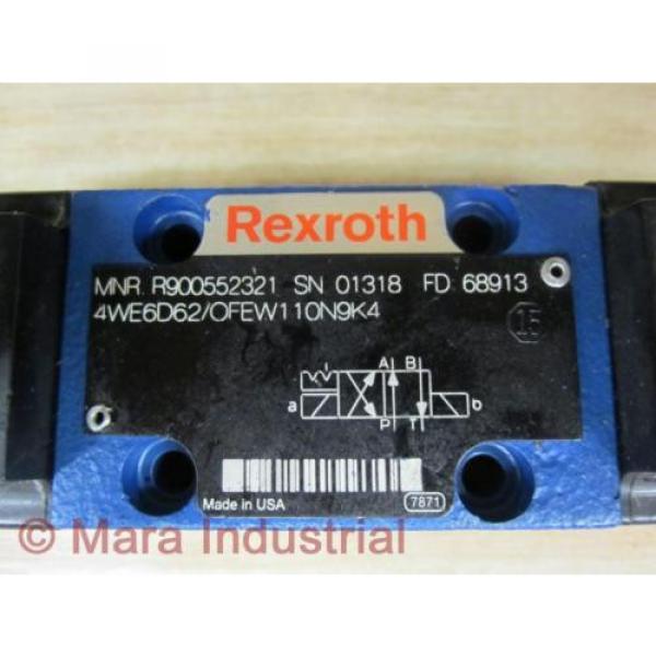 Rexroth Bosch R900552321 Valve 4WE6D62/OFEW110N9K4 -  No Box #2 image