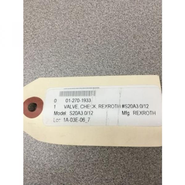 REXROTH HYDRAULIC CHECK VALVE S20A3.0/12 #4 image