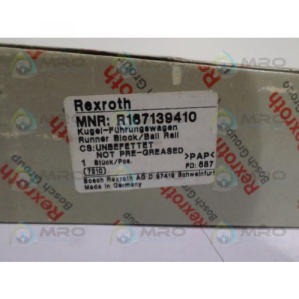 REXROTH R167139410 BALL CARRIAGE RUNNER BLOCK  IN BOX #1 image