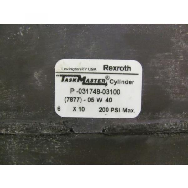 Rexroth P-031748-03100 Pneumatic Cylinder 200 PSI 7877 -05 W 40 8.5&#034; Stroke NNB #2 image