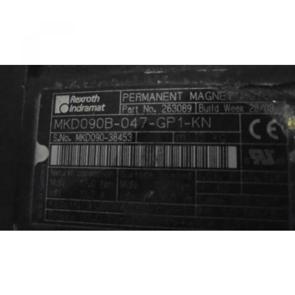 REXROTH INDRAMAT MKD090B-047-GP1-KN SERVO MOTOR  NO BOX #1 image